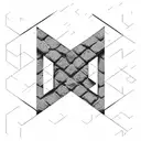 brick wall flat tattoo design idea