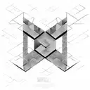 brick wall flat tattoo design idea