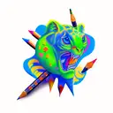 pencil tattoo design idea