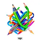 pencil tattoo design idea