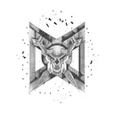 brick wall tattoo design idea