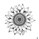 Sunflower sleeve tattoo design idea
