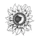 Sunflower sleeve tattoo design idea