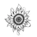 Sunflower sleeve tattoo design idea