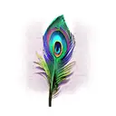 peacock feather tattoo design idea