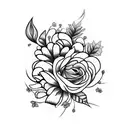 flowers tattoo design idea