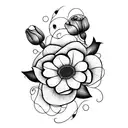 flowers tattoo design idea