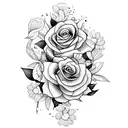flowers tattoo design idea