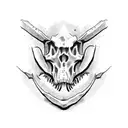 dinosaur skull tattoo design idea