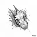 dinosaur skull tattoo design idea