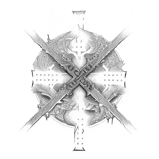 three crosses with bible verse tattoo design idea