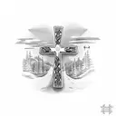 three crosses with bible verse tattoo design idea