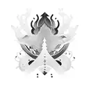 winter solstice tattoo design idea