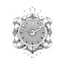 Date of birth with analog clock  tattoo design idea