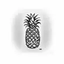 Pineapple tattoo design idea
