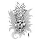 Pineapple tattoo design idea