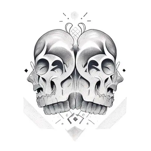 tatoo representing two sides of my brain: rational part from my dad and emotional part form my mom tattoo design idea