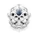tatoo representing two sides of my brain: rational part from my dad and emotional part form my mom tattoo design idea