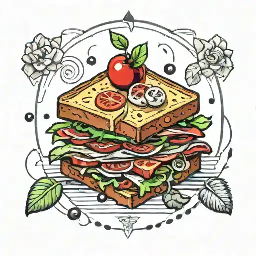 sandwich italian tattoo design idea
