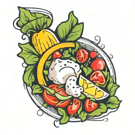 salad tattoo design idea