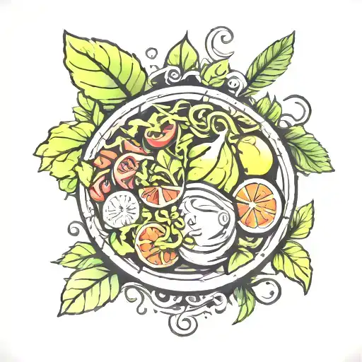 salad tattoo design idea