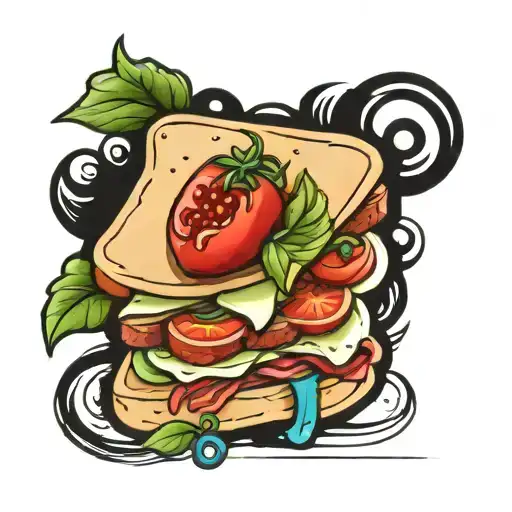 sandwich italian tattoo design idea