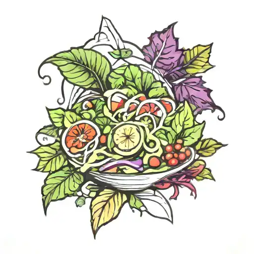 salad tattoo design idea