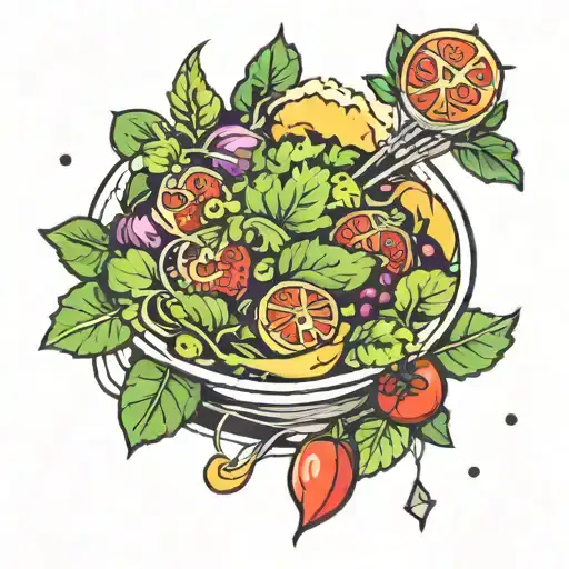 salad tattoo design idea