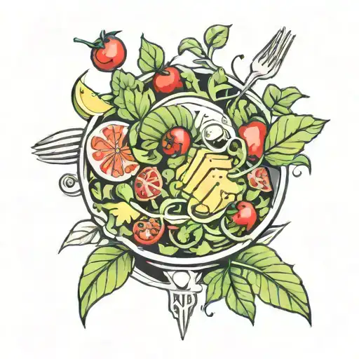 salad tattoo design idea