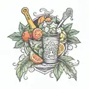 salad tattoo design idea