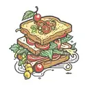 sandwich italian  tattoo design idea