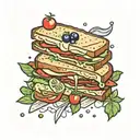 sandwich italian  tattoo design idea