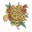 pasta tattoo design idea