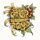 pasta tattoo design idea