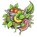 salad tattoo design idea