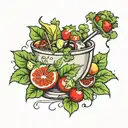 salad tattoo design idea