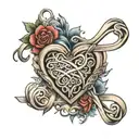 infinity Z D heart intertwined tattoo design idea
