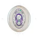 Oval potion bottle with Thunder inside collored tattoo design idea