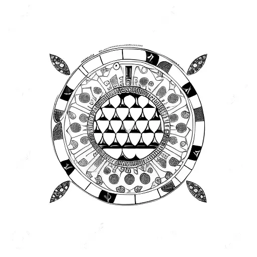 A minimalist tattoo of a poker chip with a moon phase design tattoo design idea