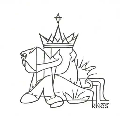 king above all kings Biblical Reference tattoo design idea