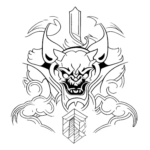 brimstone symbol tattoo design idea