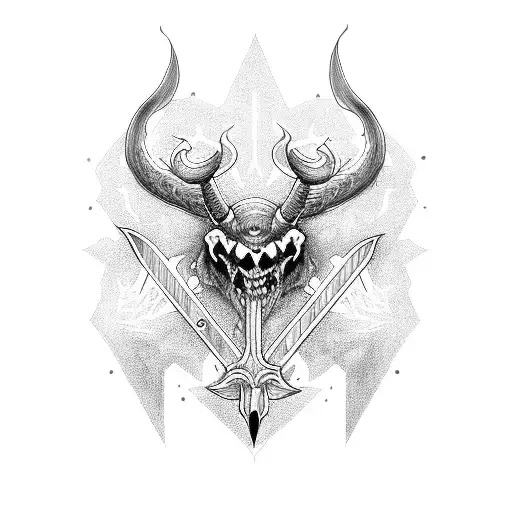 brimstone sword tattoo design idea