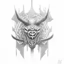 brimstone sword tattoo design idea