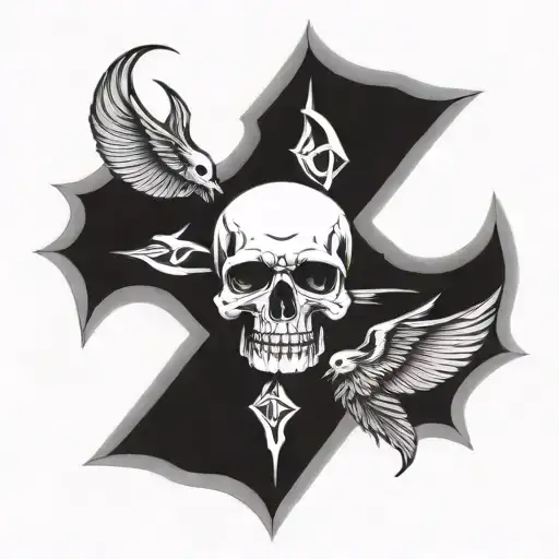 Hi I am into skulls and my sign is Pisces and I am kinda into Illuminati too so I am looking for small-medium tattoos. N tattoo design idea