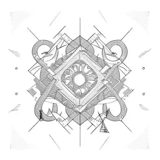 travel, love and marriage tattoo design idea