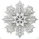  snowflake combined with paw tattoo design idea