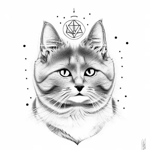 grey cat her name is Hermione and she died tattoo design idea