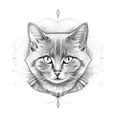 grey cat her name is Hermione and she died tattoo design idea