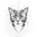 grey cat her name is Hermione and she died tattoo design idea