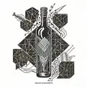 molotov cocktail tattoo design idea